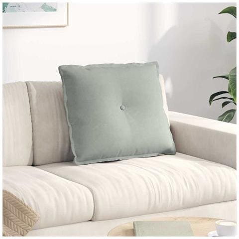 Cuscino per Schiena Grigio chiaro 60 x 50 cm Tessuto in Cords - Foto 2