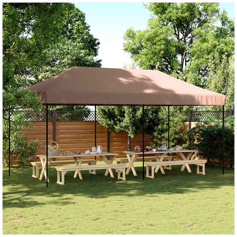Tenda Party Marrone 292 x 580 x 315 cm Tessuto Oxford - Foto 2