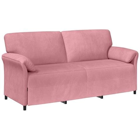 Divano 3-Persone Rosa 198 x 83 x 95 cm Velluto - Foto 1