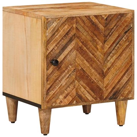 Comodino Marrone 40 x 33,5 x 46 cm Legno di mango massello - Foto 1