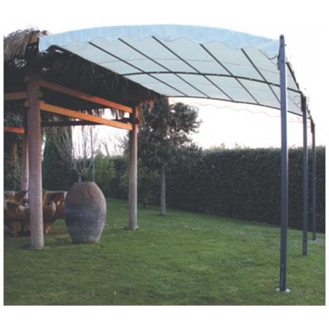 Gazebo per Fissaggio a Muro in Acciaio Verniciato 300x400 Cm - Foto 5