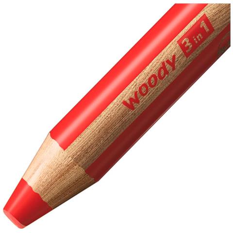 woody 3 in 1 - Matita colorata Multi-Funzione - Astuccio da 10 - con Temperino - Colori assortiti - Foto 9