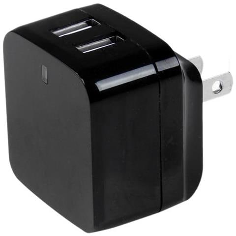 Caricabatterie da Muro a doppia porta x2 USB ad alta potenza (17W / 3.4 Amp) Alimentatore USB da viaggio (Internazionale)  - Foto 2