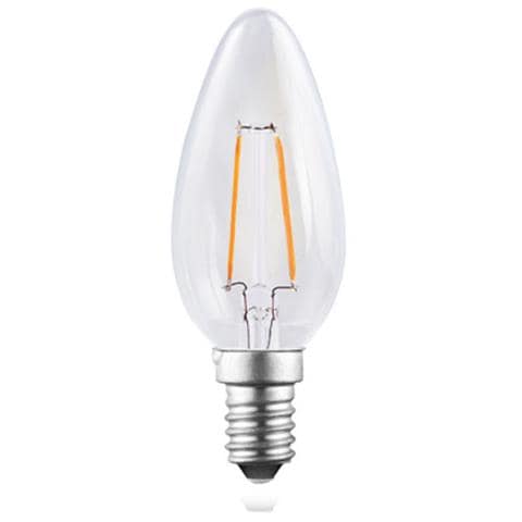 E14 2W, Lampada Candela C35 A Filamento Led, Luce Calda 2700K, 180 Lumen - Foto 1