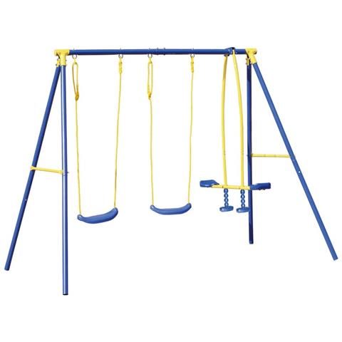 Altalena Da Giardino Per Bambini Tre Posti - Foto 6