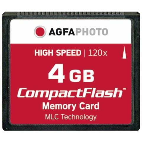 Compact Flash, 4GB, 4 GB, CompactFlash (CF) , 100000 CICLI PER SETTORE LOGICO, Nero, 4,28 cm, 3,3 mm (0.13")  - Foto 1