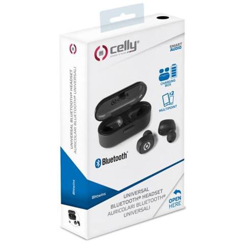 Bh Twins Auricolari Stereo Bluetooth senza Fili Connessione Multipoint con Twin Box Nero - Foto 5
