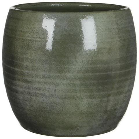 Vaso Tondo Lester - verde - 26 xø28 cm - Foto 1