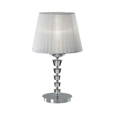 Pegaso Tl1 Big E27 Cromo, Bianco Lampada Da Tavolo - Foto 1