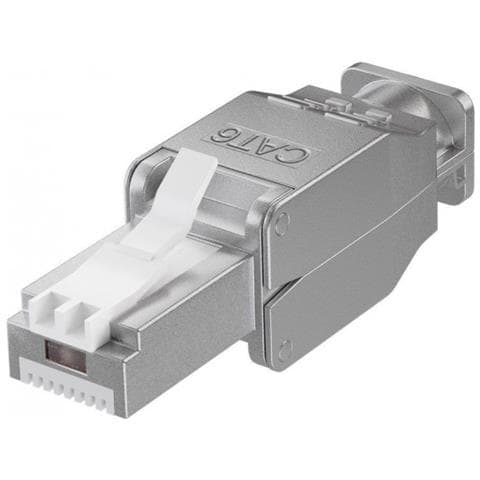ver Techly Plug Rj45 Cat. 6 Schermato Stp Tooless Con Fermacavo - Foto 1