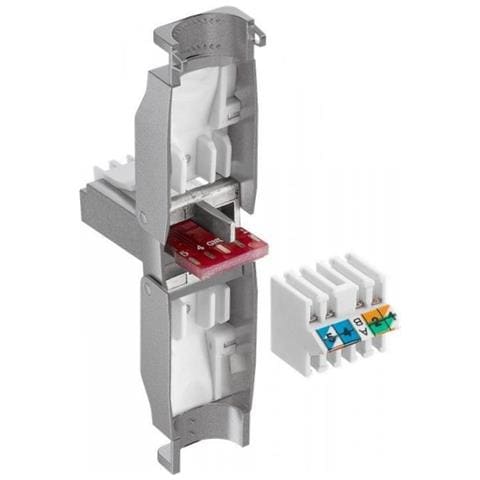 ver Techly Plug Rj45 Cat. 6 Schermato Stp Tooless Con Fermacavo - Foto 2