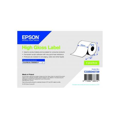 High Gloss Label Continuous Roll 203mmx58m - Foto 1
