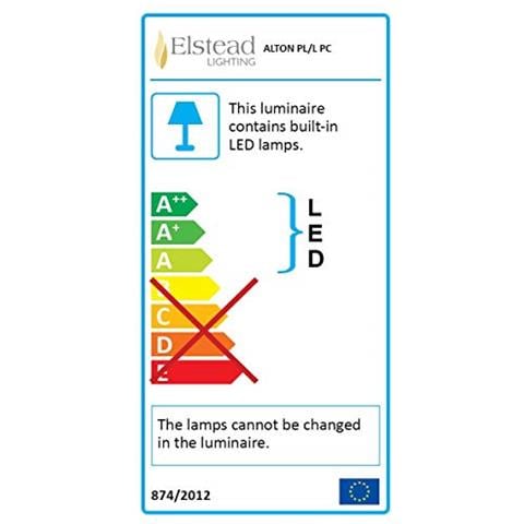 Elstead Alton - Applique Led 1 Luce Grande Quadro Cromo Lucido - Foto 2