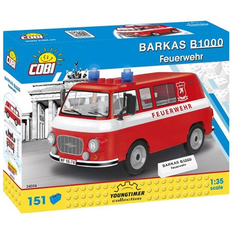 24594 Barkas B1000 Vigili Del Fuoco - 151 Pezzi Kit Modello Di Auto Gdr - Foto 1