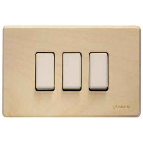 Placca 3 Fori Acero Originale Per Supporto 503r - 503/3 / lae - Foto 2