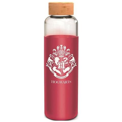 Bottiglia - Stor - Harry Potter: Hogwarts - Vetro Con Custodia In Silicone - Riutilizzabile - 585 Ml - Foto 1