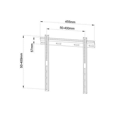 Staffa Ultra Slim Universale ICA-PLB 114M per TV 23-55" con Sistema Pieghevole Colore Nero - Foto 2