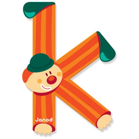 Pagliaccio a Lettera K in Legno Multicolore - Foto 1