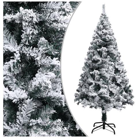 Albero di Natale Artificiale con Neve Fioccata Verde 120 cm PVC - Foto 1