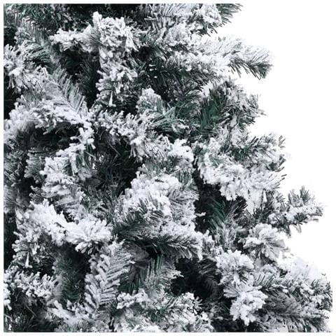 Albero di Natale Artificiale con Neve Fioccata Verde 120 cm PVC - Foto 7