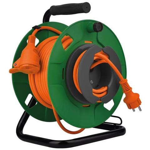 Avvolgitubo Da Giardino Ip44 - 1 Presa 16a - 3g1,5mm² - 20 M - Foto 1