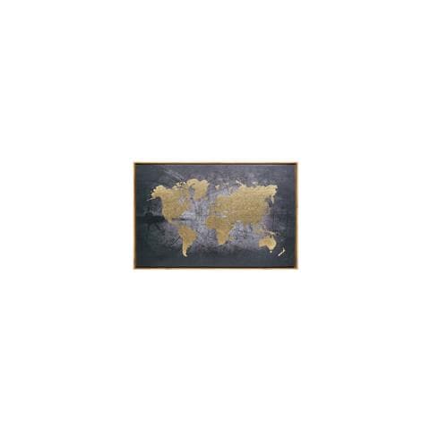 Mappa Da Parete Del Mondo, Decorazione Da Parete, Tela In Cornice, 58 X 88 Cm - Foto 8