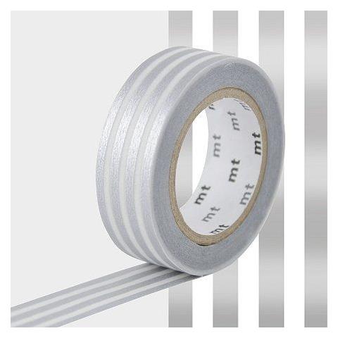 Nastro Adesivo Decorativo Linee - Argento - 1,5 Cm X 7 M - Foto 1