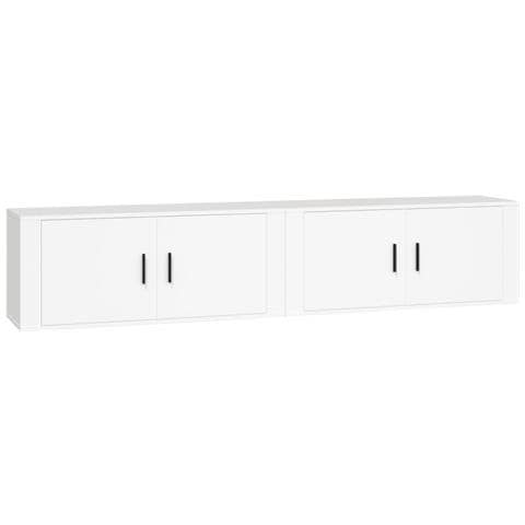 Mobili Porta Tv A Parete 2 Pz Bianco 100x34,5x40 Cm - Foto 1