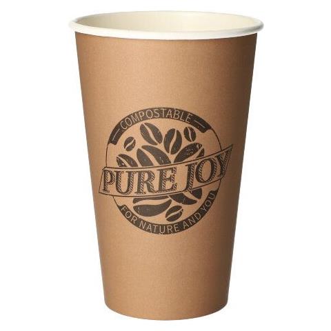 87869 tazza monouso 50 pz 400 ml Cartoncino, Acido polilattico (PLA) - Foto 1