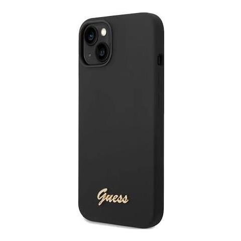 Liquid Silicone Metal Logo Case Fr Apple Iphone 14 Max - Black (guhcp14mslsmk) - Foto 1