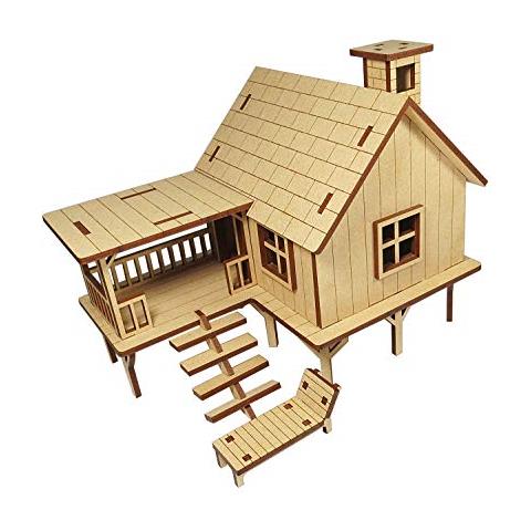 Puzzle 3d In Legno Casa Sulla Spiaggia - Decorazioni Per La Casa, Giochi Da Costruzione, Kit Di Modellizzazione, Progetto Scolastico - Facile Da Montare - Foto 1
