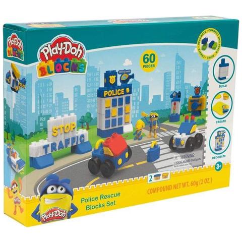 Play Doh Blocks Set Stazione di Polizia 60 Pezzi con Costruzioni e Pasta da Modellare 3+ Anni - Foto 2