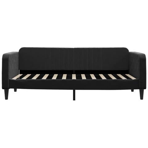Divano Letto Con Materasso Nero 90x200 Cm In Velluto - Foto 9