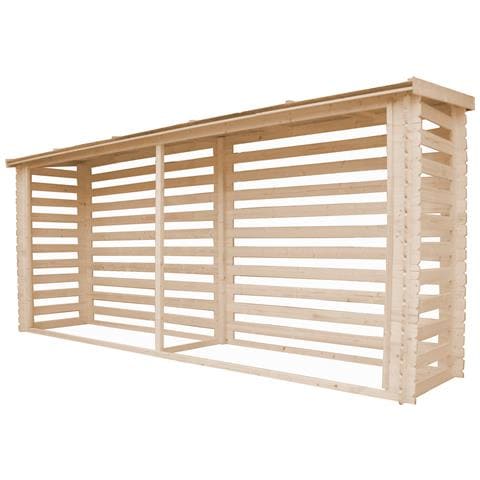 M203 Capanno Deposito Per Legname Da Giardino 112x450xa199 Cm / 10 M3 - Piccola Casetta In Legno, Rimessa Attrezzi, Deposito Bici - Foto 1