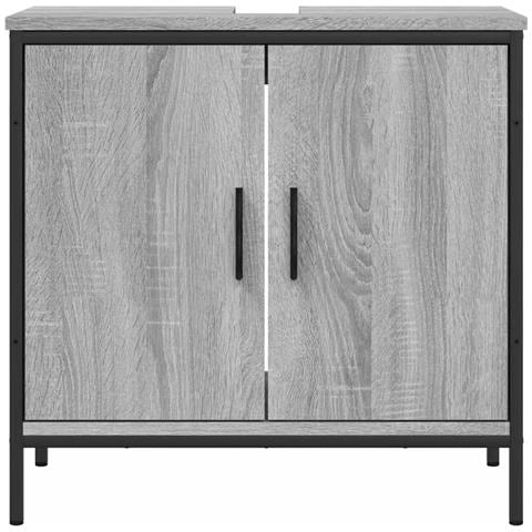 Mobile Lavabo Bagno Grigio Sonoma 60x30x60 Cm Legno Multistrato - Foto 2