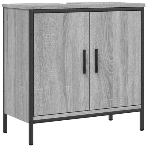 Mobile Lavabo Bagno Grigio Sonoma 60x30x60 Cm Legno Multistrato - Foto 1