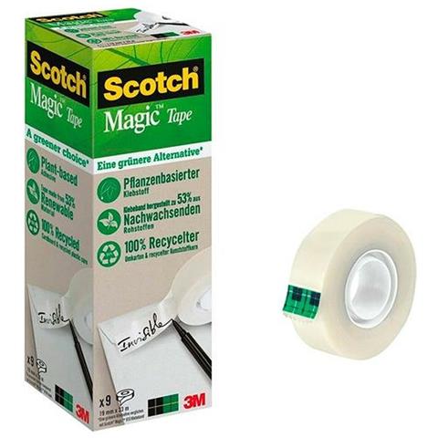 Set Di Nastri Adesivi Scotch Magic Trasparente 19 Mm X 33 M (4 Unità) - Foto 2