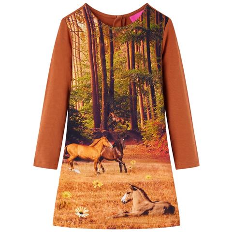 Abito Da Bambina A Maniche Lunghe Cognac 92 - Foto 1