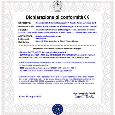 Chiamata Allarme Gsm 40 Numeri Su 4 Canali 4 Messaggi Voce Microfono Esterno Ascolto Ambientale Conferma Attivazioni T - Foto 2