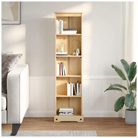 Libreria Corona 46x20x170 Cm In Legno Massello Di Pino - Foto 3