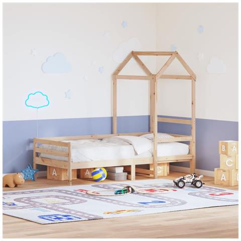 Tetto Per Letto Bambini 98x70x176,5 Cm Legno Massello Di Pino - Foto 1