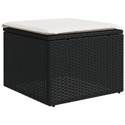 Set Divano da Giardino 6 pz con Cuscini Nero in Polyrattan - Foto 2