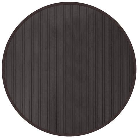 Tappeto Rotondo Marrone Scuro 100 Cm In Bambù - Foto 2