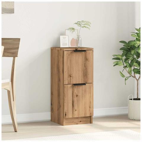 Credenza Rovere Artigianale 30x30x70 Cm In Legno Multistrato - Foto 3