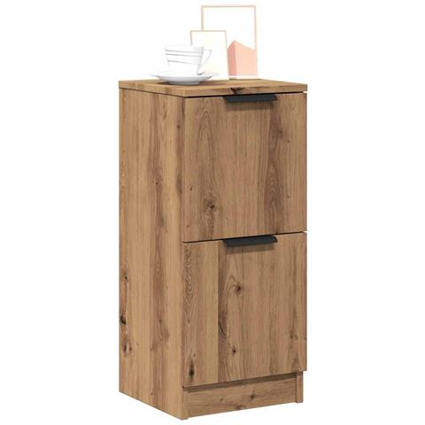 Credenza Rovere Artigianale 30x30x70 Cm In Legno Multistrato - Foto 1