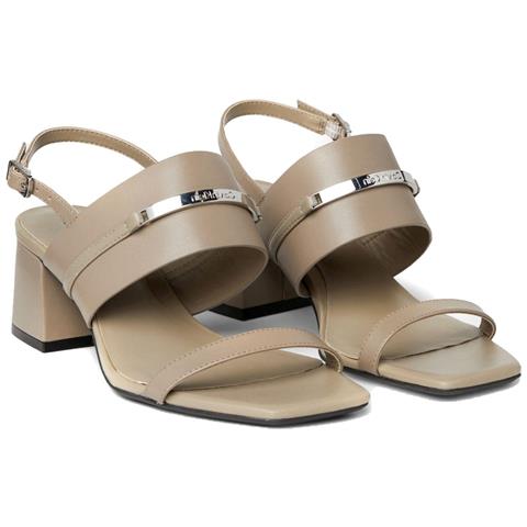 Heel Sandal 45 Bar Sandali Pelle Scarpe Donna Grigio Eu 37, Hw0hw02056 0i1 - Foto 1