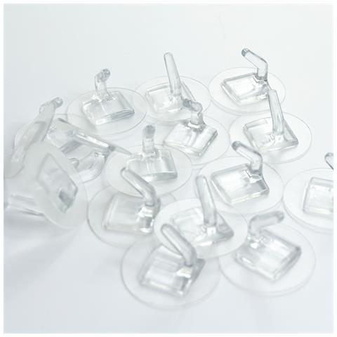 Confezione Da 12 Ganci Adesivi Trasparenti, Ganci Da Parete Resistenti - Foto 2