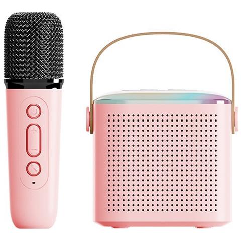 Microfono Altoparlante Bluetooth Per Karaoke Domestico Y1 - Microfono Singolo Pink - Foto 1
