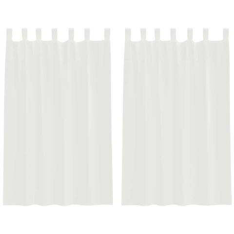 Tende In Voile Con Passanti 2 Pz Bianco 140x175 Cm - Foto 1
