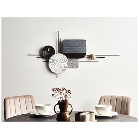 Decorazione Da Parete Ovar Metallo 50 Cm Grigio - Foto 1